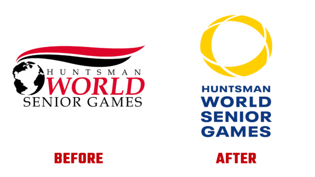 Huntsman World Senior Games Prima e Dopo Logo (Storia)